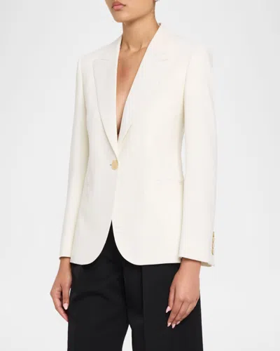 Givenchy Single-breasted Slim Blazer Jacket In White
