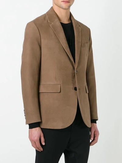 Shop Neil Barrett Leather Blazer