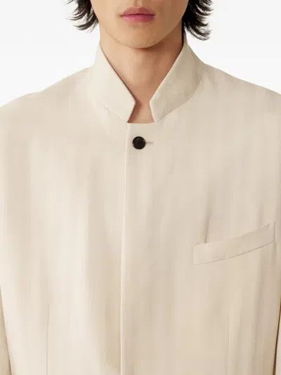 Lanvin Button-fastening Blazer In Neutral