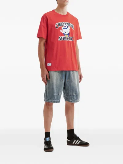 Chocoolate Bear-print T-shirt In Red