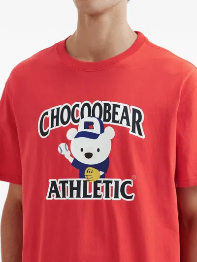 Chocoolate Bear-print T-shirt In Red
