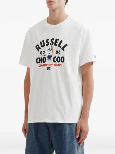 Chocoolate Bear-print T-shirt In White
