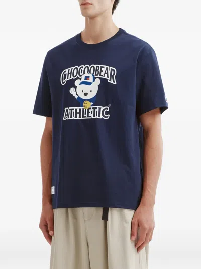 Chocoolate Bear-print T-shirt In Blue