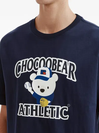 Chocoolate Bear-print T-shirt In Blue