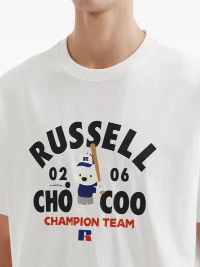 Chocoolate Bear-print T-shirt In White