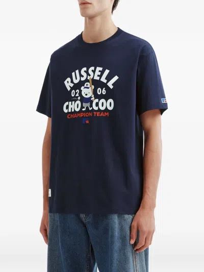 Chocoolate Bear-print T-shirt In Blue