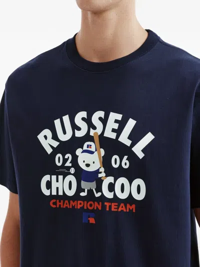Chocoolate Bear-print T-shirt In Blue