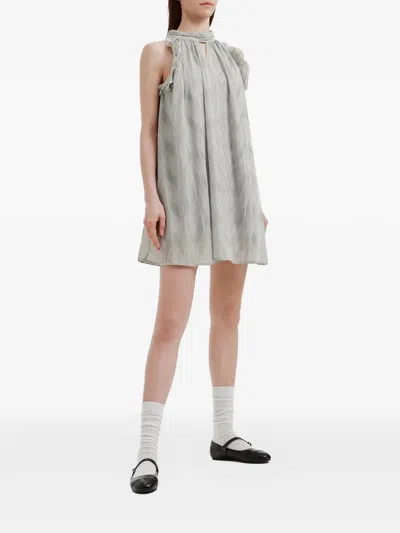 B+ab Abstract-pattern Mini Dress In Gray
