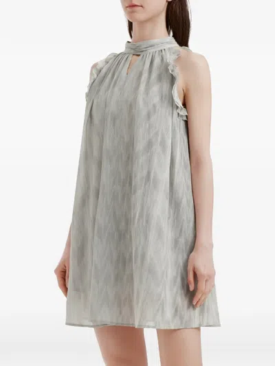 B+ab Abstract-pattern Mini Dress In Gray