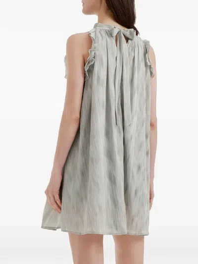 B+ab Abstract-pattern Mini Dress In Gray