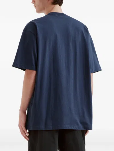 Fingercroxx Logo-print T-shirt In Blue