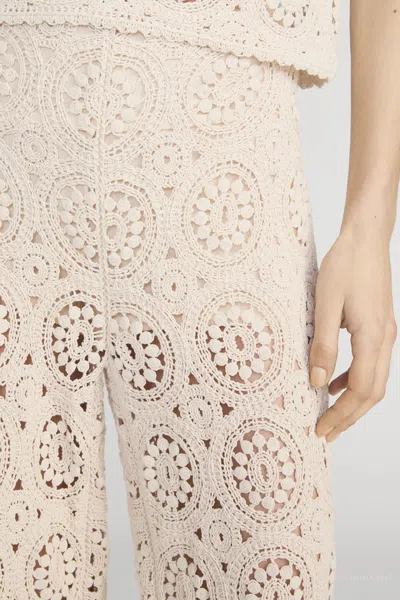 Frame The Crochet Pant In Brown