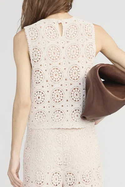 Frame The Crochet Cotton Top In Multi