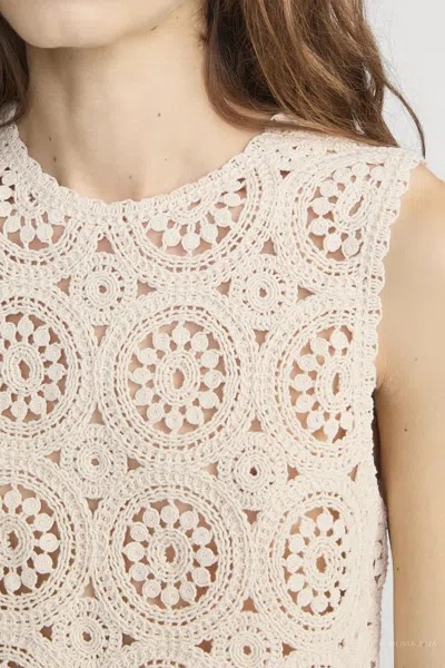 Frame The Crochet Cotton Top In Multi
