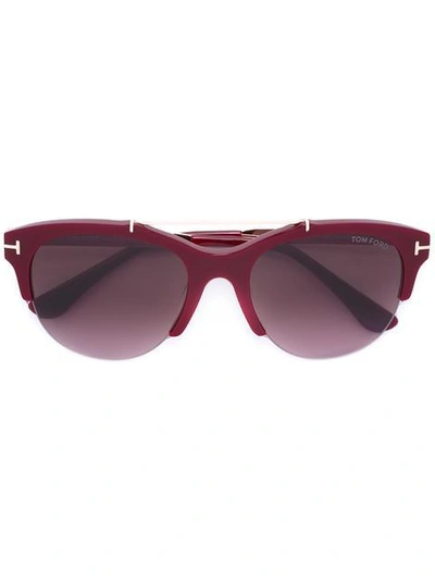 Shop Tom Ford Eyewear Adrenne Sunglasses - Red