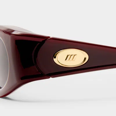 Le Specs Womens Burgundy Glacier Wrap-frame Acetate Sunglasses In Purple