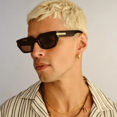 Le Specs Cubito + In Brown