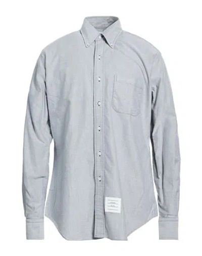 Thom Browne Straight Fit Cotton Oxford Button-down Shirt In Blue