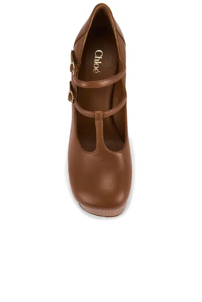 Chloé Loti Platform Heel In Brown