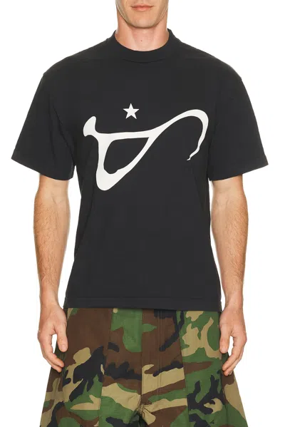 Art Community Washed Script Tee In Black