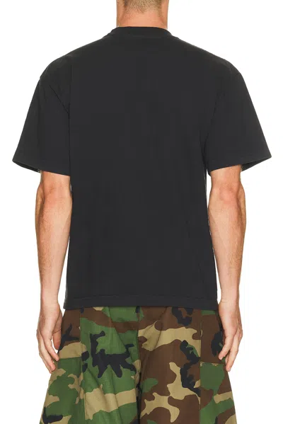 Art Community Washed Script Tee In Black