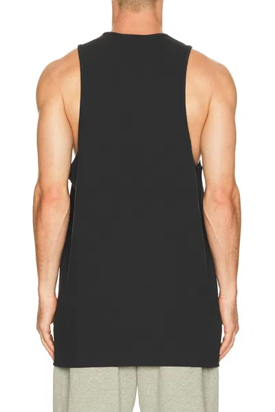 Essentials Gray Signature Essential Tank Top In Black