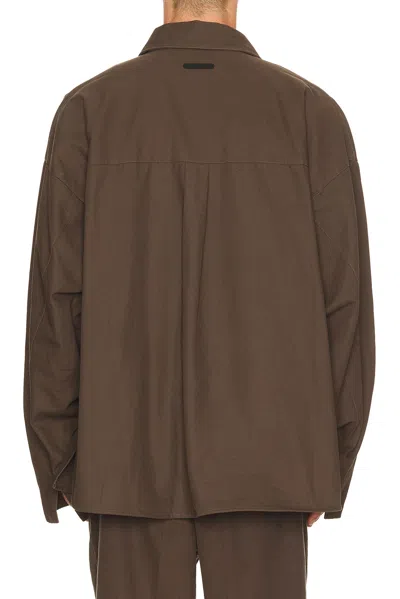 Essentials Overshirt In Brown