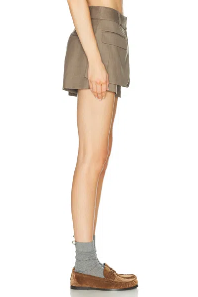 Monse Jacket Hem Short In Brown