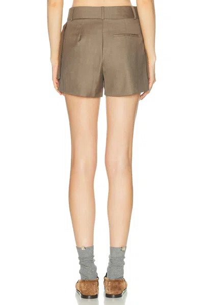 Monse Jacket Hem Short In Brown