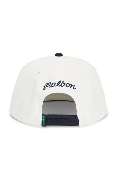 Malbon Golf Palmera Patch Snapback Baseball Cap In White