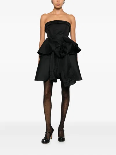 Viktor & Rolf 보우 드레이프 칵테일 드레스 In Black