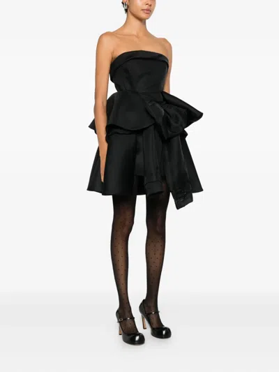 Viktor & Rolf 보우 드레이프 칵테일 드레스 In Black