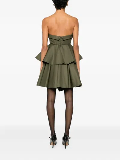 Viktor & Rolf 보우 드레이프 미니 드레스 In Green