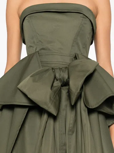 Viktor & Rolf 보우 드레이프 미니 드레스 In Green