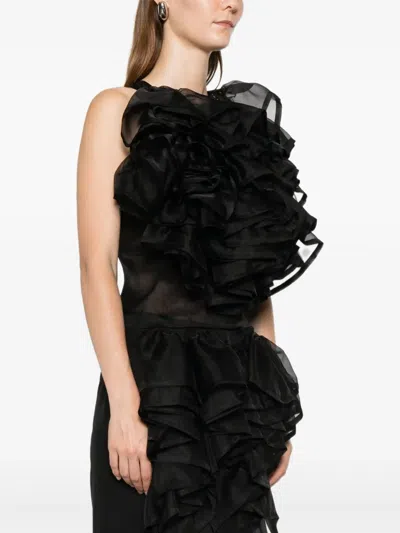 Viktor & Rolf 러플 볼랑 탑 In Black