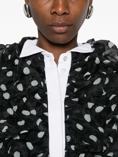 Viktor & Rolf 러플 폴카 도트 맥시 드레스 In Black