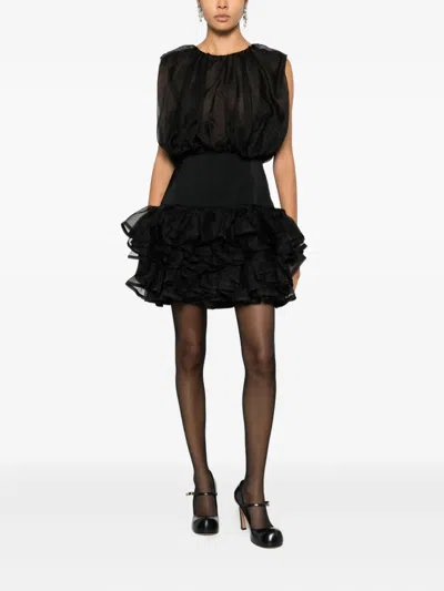 Viktor & Rolf 러플 버블 미니 드레스 In Black