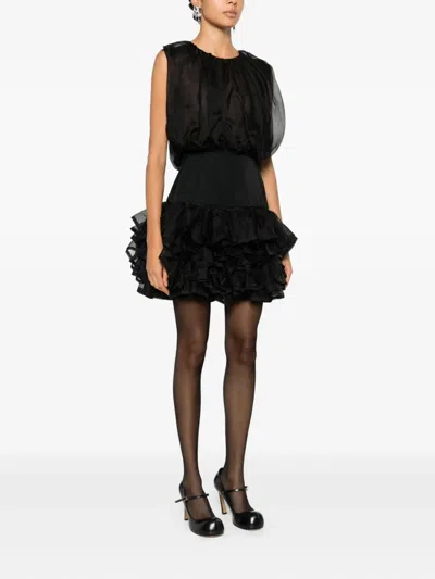 Viktor & Rolf 러플 버블 미니 드레스 In Black