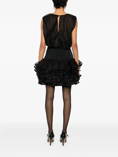 Viktor & Rolf 러플 버블 미니 드레스 In Black