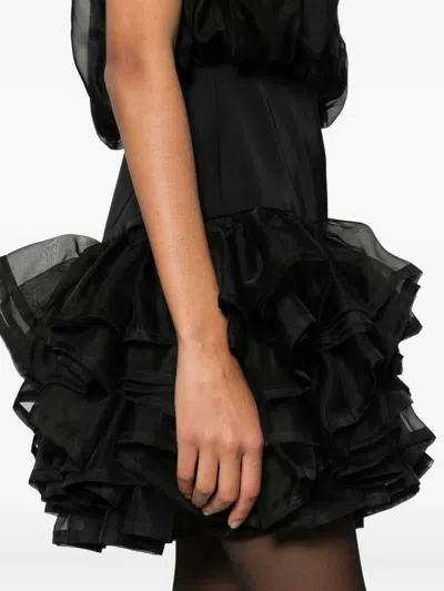 Viktor & Rolf 러플 버블 미니 드레스 In Black