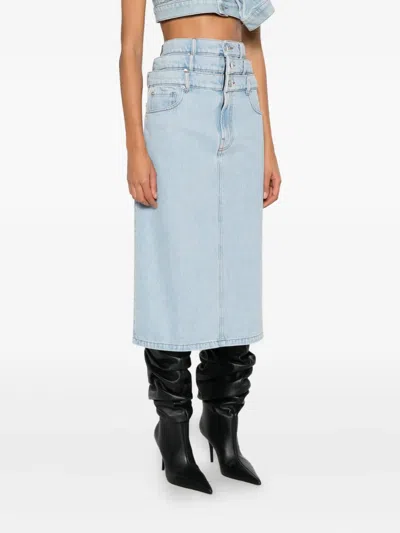 Viktor & Rolf 트리플 레이어 데님 스커트 In Blue