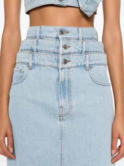 Viktor & Rolf 트리플 레이어 데님 스커트 In Blue