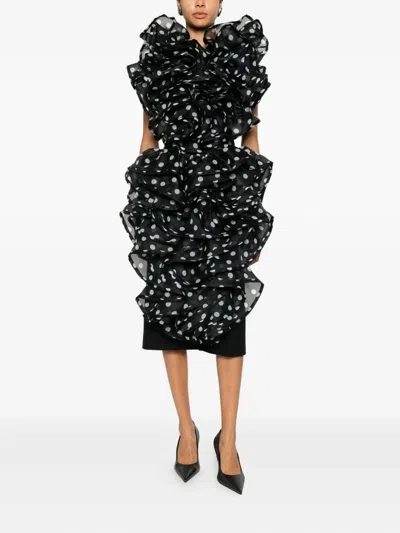 Viktor & Rolf 폴카 도트 패턴 블라우스 In Black