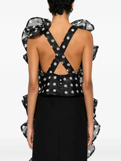 Viktor & Rolf 폴카 도트 패턴 블라우스 In Black