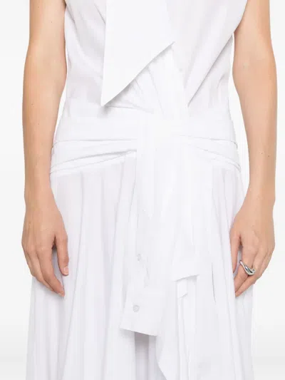 Viktor & Rolf 보우 드레이프 랩 스타일 드레스 In White