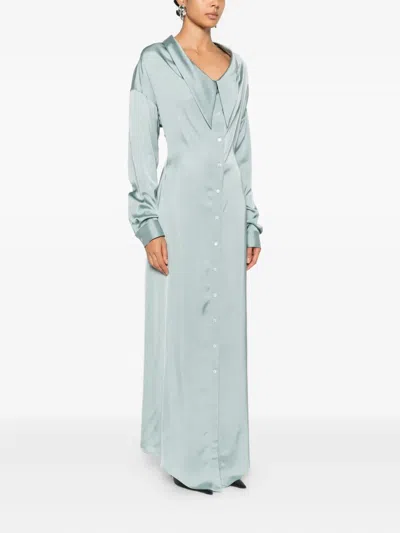 Viktor & Rolf 긴소매 맥시 드레스 In Blue