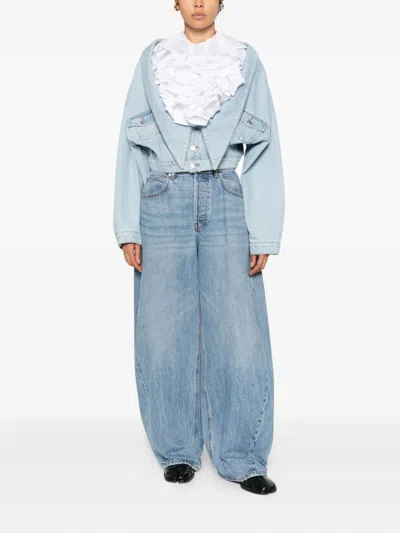 Viktor & Rolf 칼라 데님 재킷 In Blue