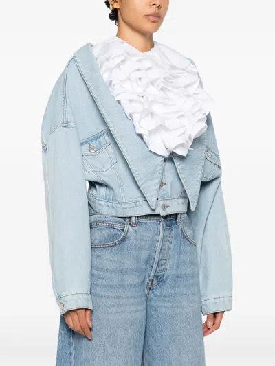 Viktor & Rolf 칼라 데님 재킷 In Blue