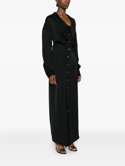 Viktor & Rolf 스쿱 네크라인 셔츠 맥시 드레스 In Black