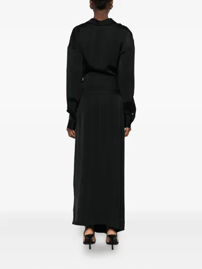 Viktor & Rolf 스쿱 네크라인 셔츠 맥시 드레스 In Black